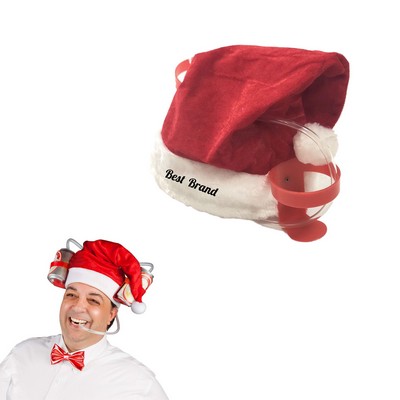 Christmas Party Beer Hat With Straw