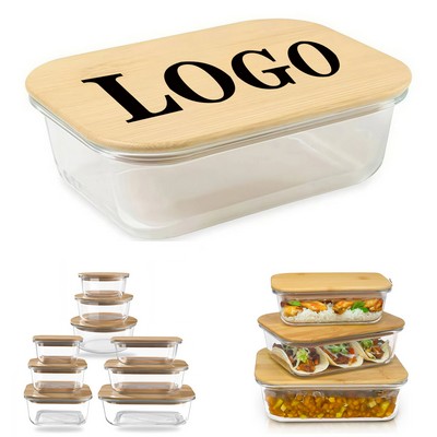 Glass Container With Bamboo Lid