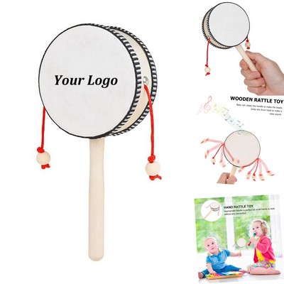 Wooden Shaking Drum Toy for Children