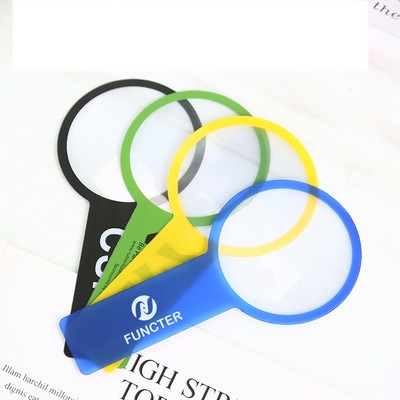 Custom PVC Circular Handheld Portable Magnifying Glass/Bookmark