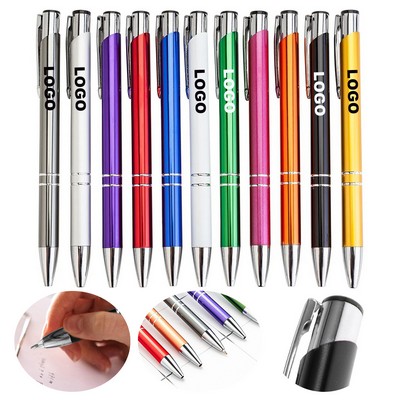 Promotional Office Stationery Soft Writing Pens Retractable Ballpoint Pens for Business Events