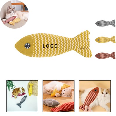 Interactive Bite-Resistant Cat Catnip Toy Fish