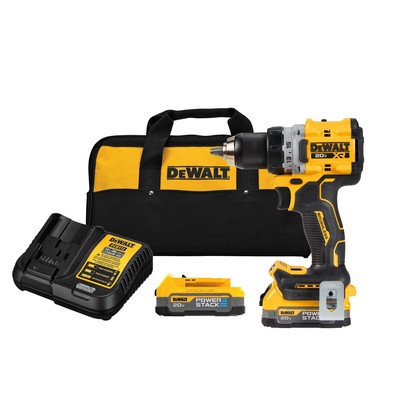 DeWalt 20V Max Xr Brushless Cordless 1/2" Drill/Driver Kit W/ 2 Powerstack Batteries
