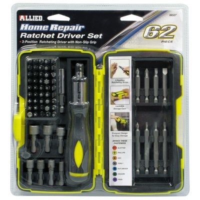 Allied 62-Piece Home Repair Ratchet Driver Set w/Case