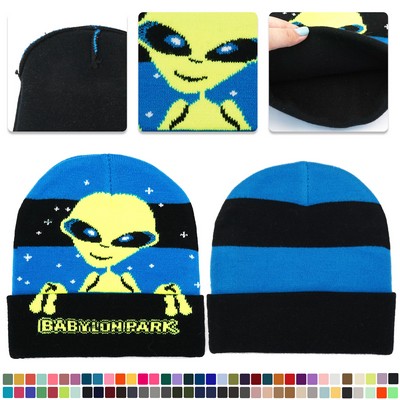 Embroidery Winter Warmth Beanie Cap