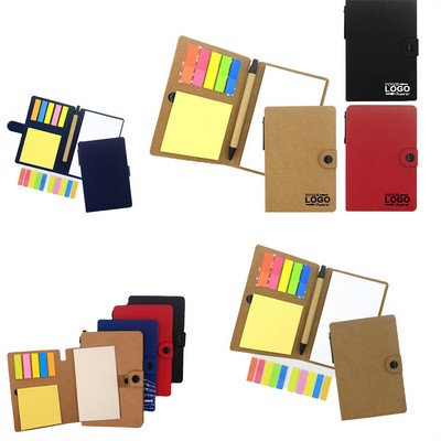Notebook with Sticky Notes And Pen