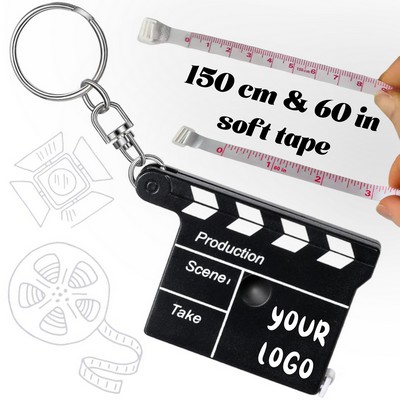 Custom Director Clapboard Tape Measure Keychain