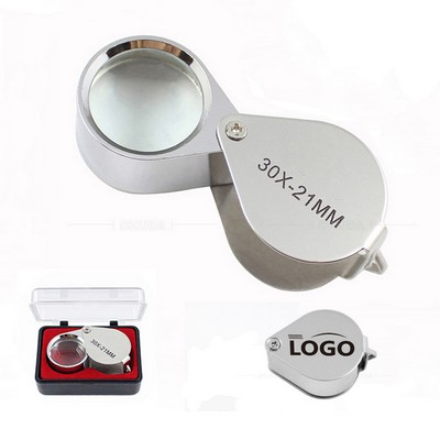 30X Jewelers Loupe Foldable Magnifier With Case