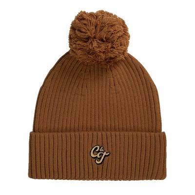 Cuffed Beanie with Pom