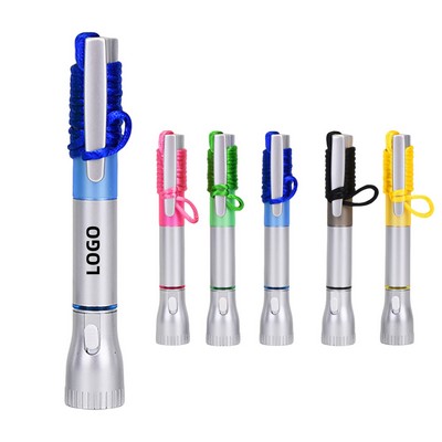 Multifunction Plastic Flashlight Pen