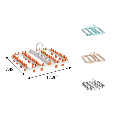 Foldable Clothes Drying Racks with Clips