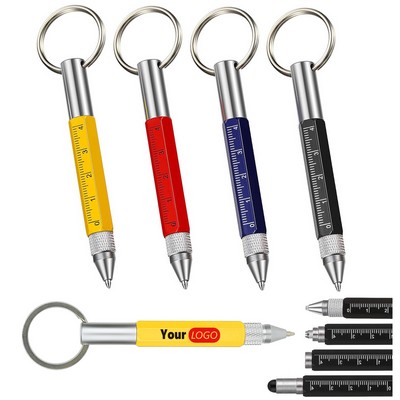 6" 1 Multifunction Screwdriver Ballpoint Pen Keychain