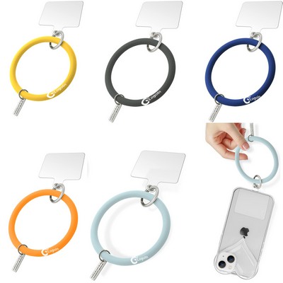 Silicone Loop Phone Lanyard Strap with Key Chain Holder