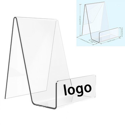 Clear Acrylic Angled Display Stand – Wide Shelf