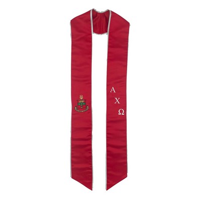 Custom 72"L Embroidered Graduation Honor Sash Angled End for Adults