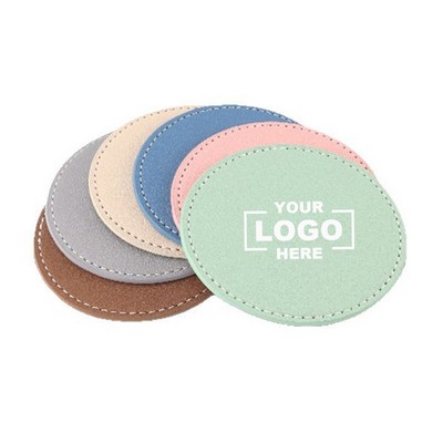 6" Leather Coaster
