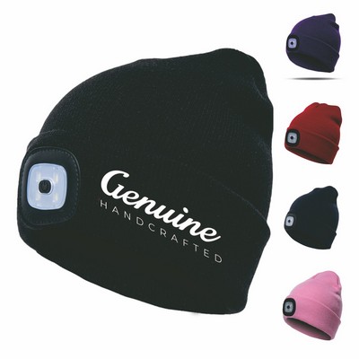 Knit Beanie with LED Light