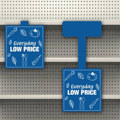 Vinyl Shelf Talker (2.5"x5.75") Square