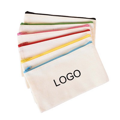 Zipper Canvas Makeup Bags
