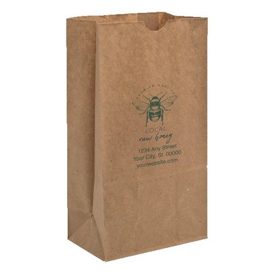 One Color 1-Sided SOS Kraft Paper Bags (5" x 9.625" x 3.125")