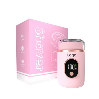 Portable Electric Shaver with LED Display, USB-C Rechargeable Mini Razor for Face & Body