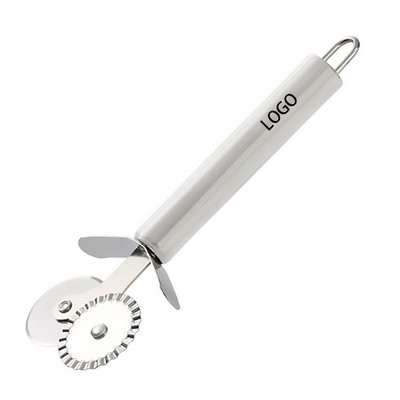 Stainless Steel Double Roller Pizza Slicer Wheel Cutter