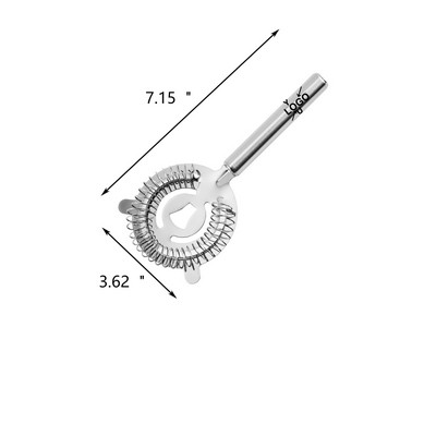 Stainless Steel Cocktail Strainer with Ice Wire