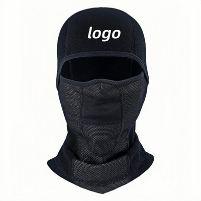 Fleece-Lined Winter Face Hood with Thermal Mask for Outdoor Sports and Cold Weather