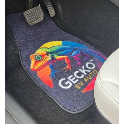 Customized Automobile Mats - Set of 2 Mats - Dyed-In Imprinted Branded Car Mats