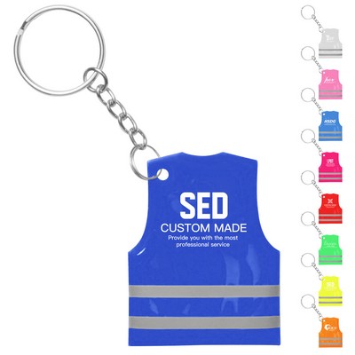 PVC Reflect Safety Vest Key Chain