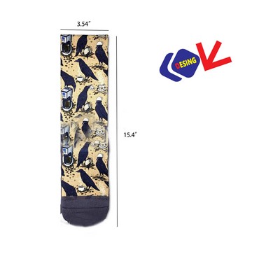Cotton Sublimation Full Color Personality Long Tube Socks