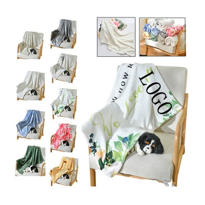 Plush Pet Blanket for Dogs and Cats