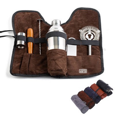 Cocktail Shaker 8-piece Portable Bar Professional Tool Set