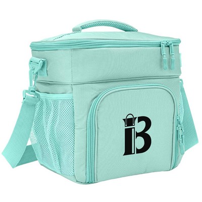 10L Oxford Insulated Lunch Cooler Bag for Picnics w/ Handle