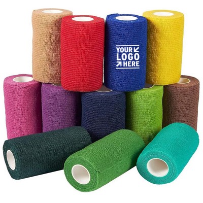 Sports First Aid 4" Wide 5 Yards Colorful Self Adhesive Bandage Wrap