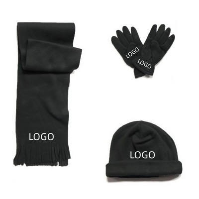 Youth Fleece Toque, Scarf & Mitten Set
