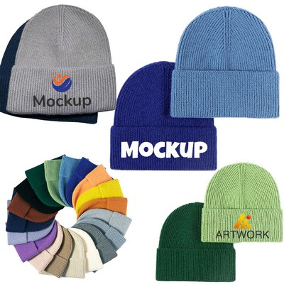 Soft Winter Knit Beanie Hat