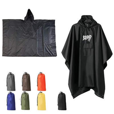 Multifunctional Pteromy Hooded Rain Poncho