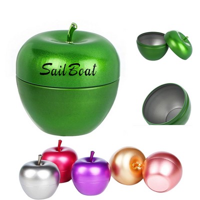 Christmas Apple Shaped Tin Can