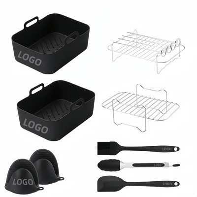 Silicone Cookware Set for AF400 AF500 Air Fryer with Rack and Steamer