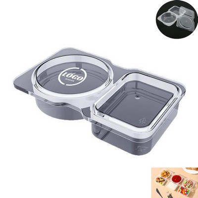 Two Compartment Sauce Container