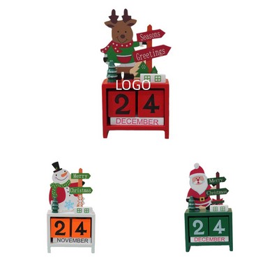 Rustic Wooden Christmas Perpetual Advent Calendar