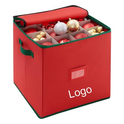 Collapsible Nonwoven Ornament Storage Box (Holds 64)