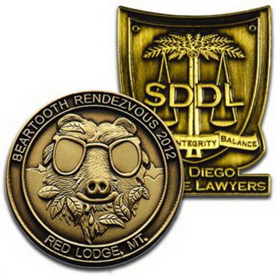 1" Die Struck Custom Shaped Lapel Pins