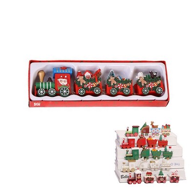 Christmas Wooden Train Decoration