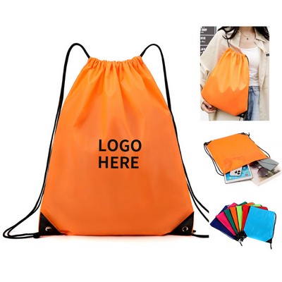 Personalized Athletic Polyester Drawstring Backpacks
