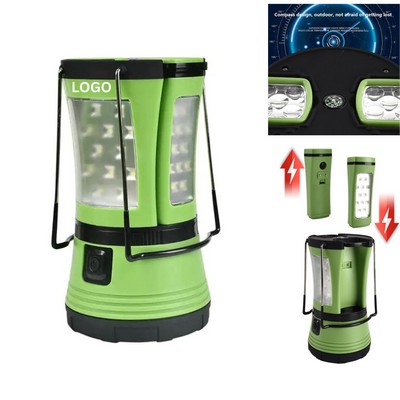 Rechargeable 2-in-1 LED Camping Lantern and Flashlight