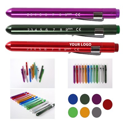 Aluminum Alloy Medical Penlight With Pupil Gauge