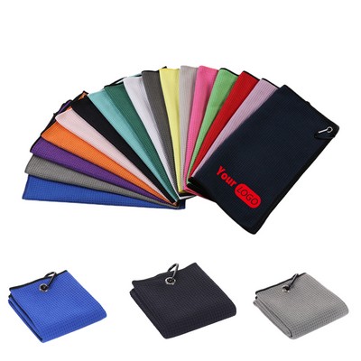 Microfiber Golf Towel Full Color With Carabiner