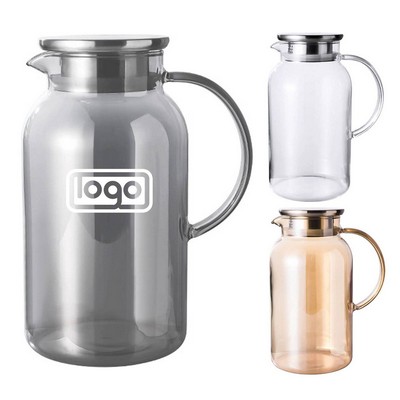 67oz Heat Resistant Glass Pitcher W/ Lid
